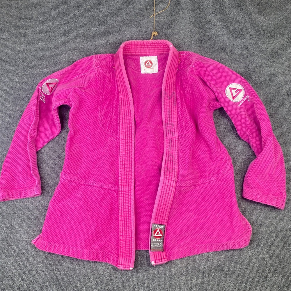 Gracie Barra Girls Official Kimono BJJ Gi Top Pink Brazilian Jiu Jitsu Jacket